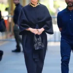 CBS Studios NYC Jennifer Lopez Black Coat