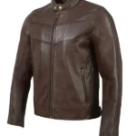 Cafe Racer Leather Brown Men’s Jacket