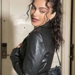 Camila Mendes Cropped Leather Jacket