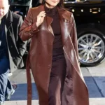 Camila Mendes NYC Brown Leather Coat