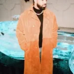 Drake Iceman Brown Suede Long Coat