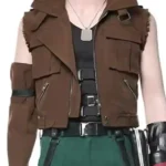 Final Fantasy VII Remake Barret Wallace Brown Leather Vest