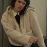 Fiona Love Of The Irish Shenae Grimes Off White Sherpa Jacket
