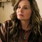 Geena Davis The Boroughs S01 Maroon Leather Jacket