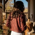 Geena Davis The Boroughs S01 Maroon Leather Jacket Back