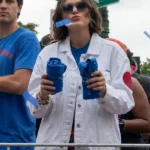Knicks Parade 2026 Mariska Hargitay White Jacket