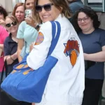 Knicks Parade 2026 Mariska Hargitay White Jacket Back