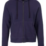 Logan Lerman Only Murders in the Building Season 5 Jay Pflug Blue Zip Hoodie