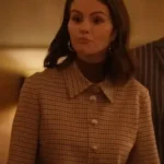 Mabel Mora Only Murders In The Building Selena Gomez Houndstooth Plaid Polo Top