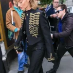 Margot Robbie Black Military Jacket