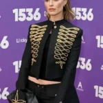 Margot Robbie Military Black Jacket