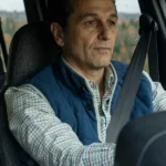 Matthew Rhys Widows Bay Blue Vest