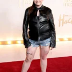 Megan Stalter Hacks S05 Premiere Black Leather Jacket