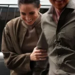 Meghan Australia Visit 2026 Markle Brown Suede Leather Jacket