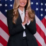 Melania Trump Pinstripe Suit
