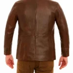 Men’s Brown Leather Blazer