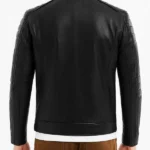 Mens Cafe Racer Retro Motorcycle Black Biker Leather Jacket