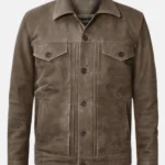 Men’s Classic Suede Brown Bomber Jacket