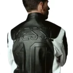 Messi & Kith Moto Black Leather Jacket Back