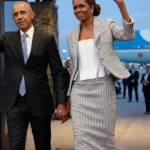 Michelle Obama White Grey Jacket Blazer