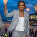 Michelle Obama White and Grey Jacket Blazer