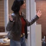 Mickey Fox Sheriff Country S01 Brown Leather Jacket