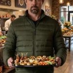 Miss You, Love You 2026 Andrew Rannells Green Puffer Jacket