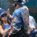 NY Knicks Championship Parade 2026 Karl-Anthony Towns Jacket Back