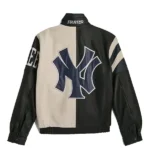 NY Yankees Vintage Jordan Clarkson Black Leather Jacket