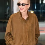 NYC 2026 Anna Faris Brown Jacket