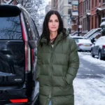 NYC 2026 Courteney Cox Green Coat