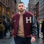 NYC 2026 Front Central Park Travis Kelce Letterman Jacket