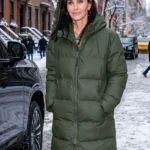NYC Courteney Cox Green Puffer Coat