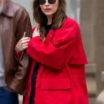 NYC Dakota Johnson Red Jacket