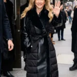 NYC Holly Hunter Fur Trim Coat