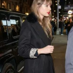 NYC Taylor Swift Shearling Collar Wool Coat