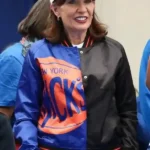 New York Knicks Championship Parade Kathy Hochul Varsity Jacket