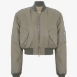 Not Suitable For Work 2026 Abby Chilukuri Olive Green Bomber Jacket