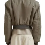 Not Suitable For Work Abby Chilukuri Olive Green Bomber Jacket
