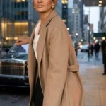 Office Romance Jennifer Lopez Brown Coat