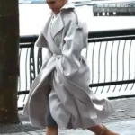 Office Romance Jennifer Lopez Grey Wool Coat