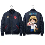 One Piece Red Sox Blue Varsity Jacket