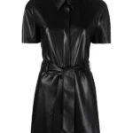 Only Murders In The Building S05 Mabel Mora Black Leather Coat