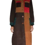 Only Murders In The Building Selena Gomez Mabel Mora Colorblock Suede Coat