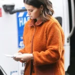 Only Murders In the Building Mabel Mora Selena Gomez Orange Jacket