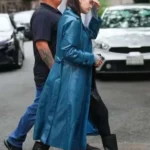 Only Murders in the Building S05 Mabel Mora Blue Leather Coat