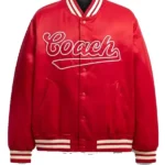 Press Junket “Off Campus” Jalen Thomas Brooks Red Bomber Jacket