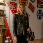 Renata Klein Big Little Lies Black Crocodile-Print Blazer