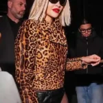 Rita Ora Leopard Print Jacket