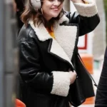 Selena Gomez Only Murders in the Building S04 Mabel Mora Shearling Black Jacket